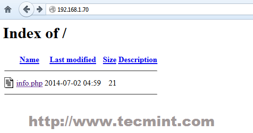 Apache Index File