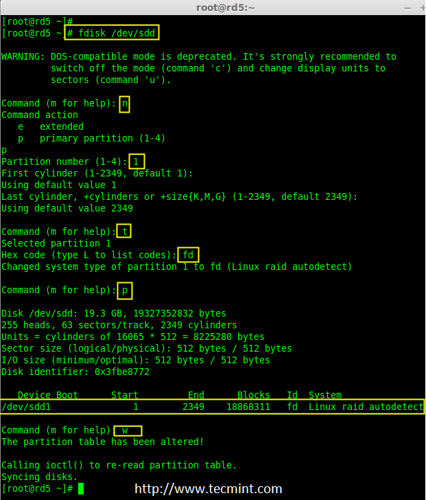 Create New Partition in Linux