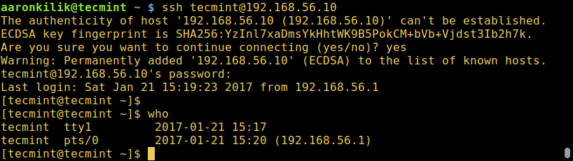 Connect Guest VM using SSH