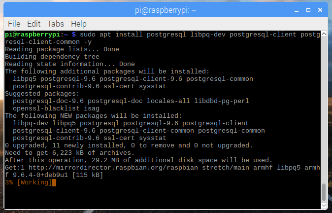 installing postgres