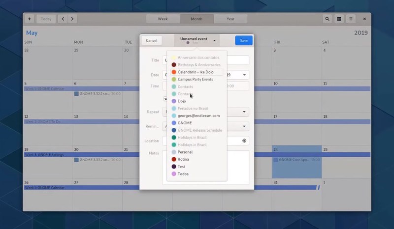 GNOME Calendar Improvements