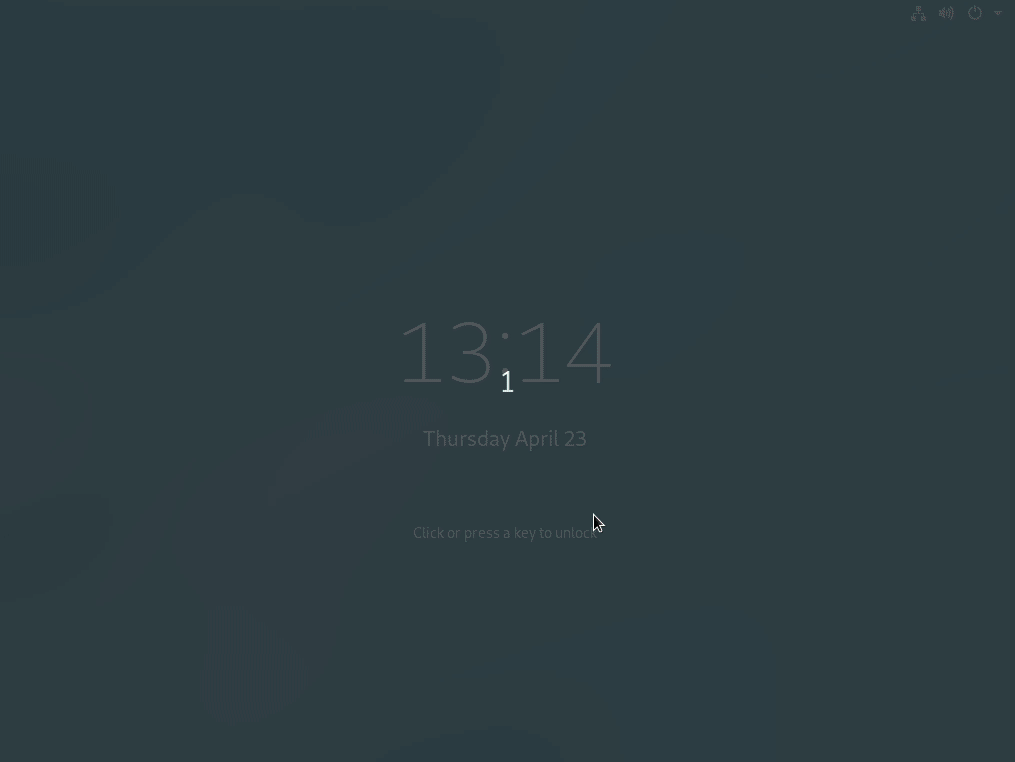 Unlock screen in Fedora 32