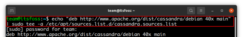 Add Apache Cassandra repository