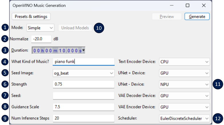 Music Generation | Source: GitHub Intel repo